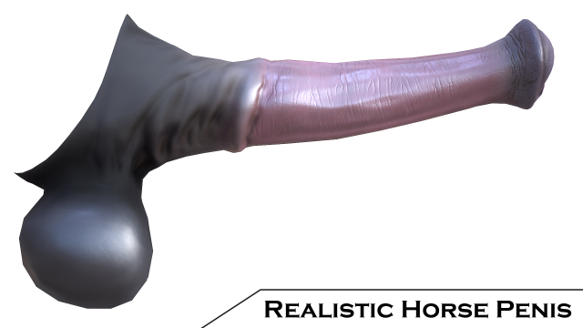 realistic horse penis 3D Model .c4d .max .obj .3ds .fbx .stl .blend 