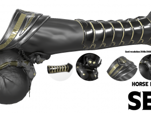 Horse penis set Modelo 3D