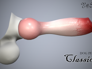 dog penis classic Modelo 3D