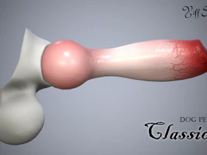 p&ecirc;nis de cachorro cl&aacute;ssico Modelo 3D