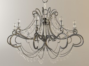 crystal chandlelier Modèle 3D
