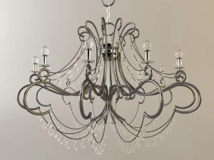 Kristall-Kronleuchter 3D Modell