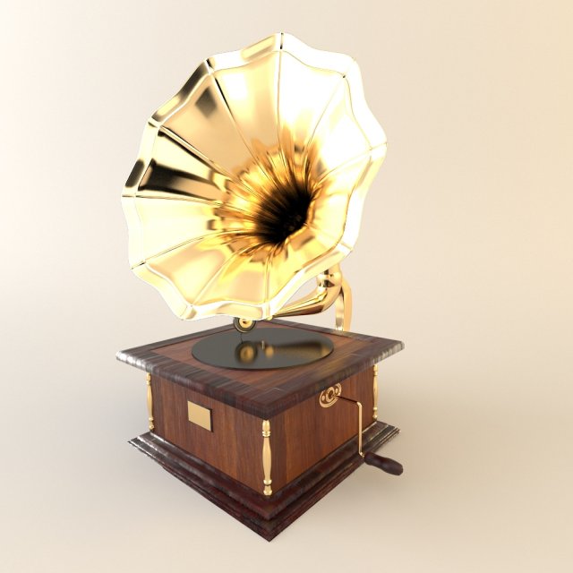 phonograph 3Dモデル .c4d .max .obj .3ds .fbx .stl .blend 