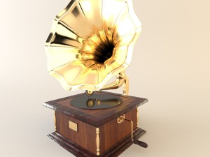 phonograph Modello 3D