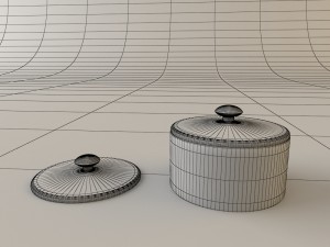 tea set with teapot 3D Модель