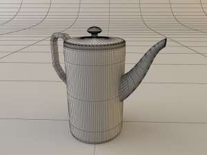 tea set with teapot 3D Модель