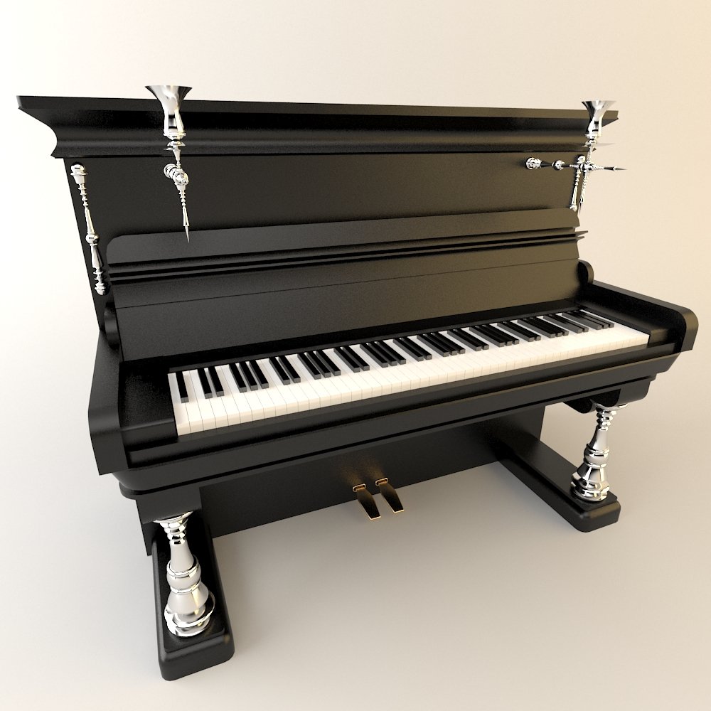 3d piano. Пианино 3d. Пианино 3д модель. С3 на пианино. Фортепиано модели.