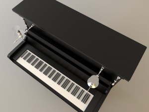 upright piano Modello 3D
