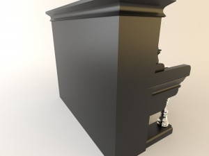 upright piano Modello 3D