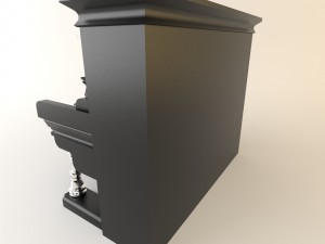 upright piano Modello 3D