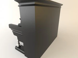 pianoforte verticale Modello 3D
