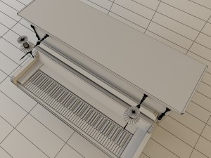 upright piano Modello 3D