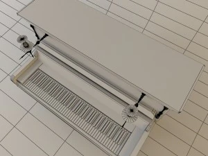 pianoforte verticale Modello 3D