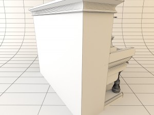 upright piano Modello 3D