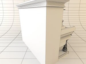 pianoforte verticale Modello 3D