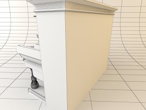 upright piano Modello 3D
