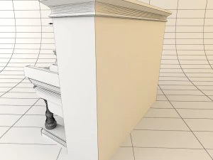 pianoforte verticale Modello 3D
