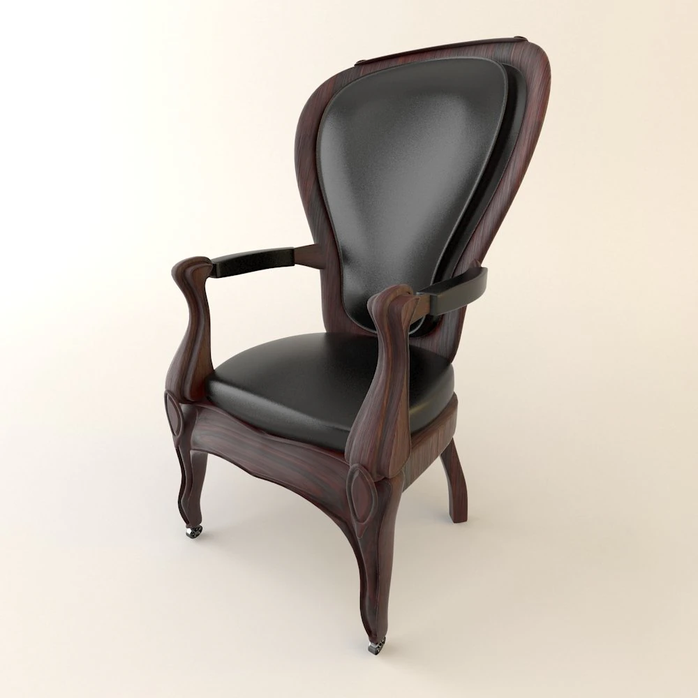 vintage armchair 3D Model .c4d .max .obj .3ds .fbx .stl .blend