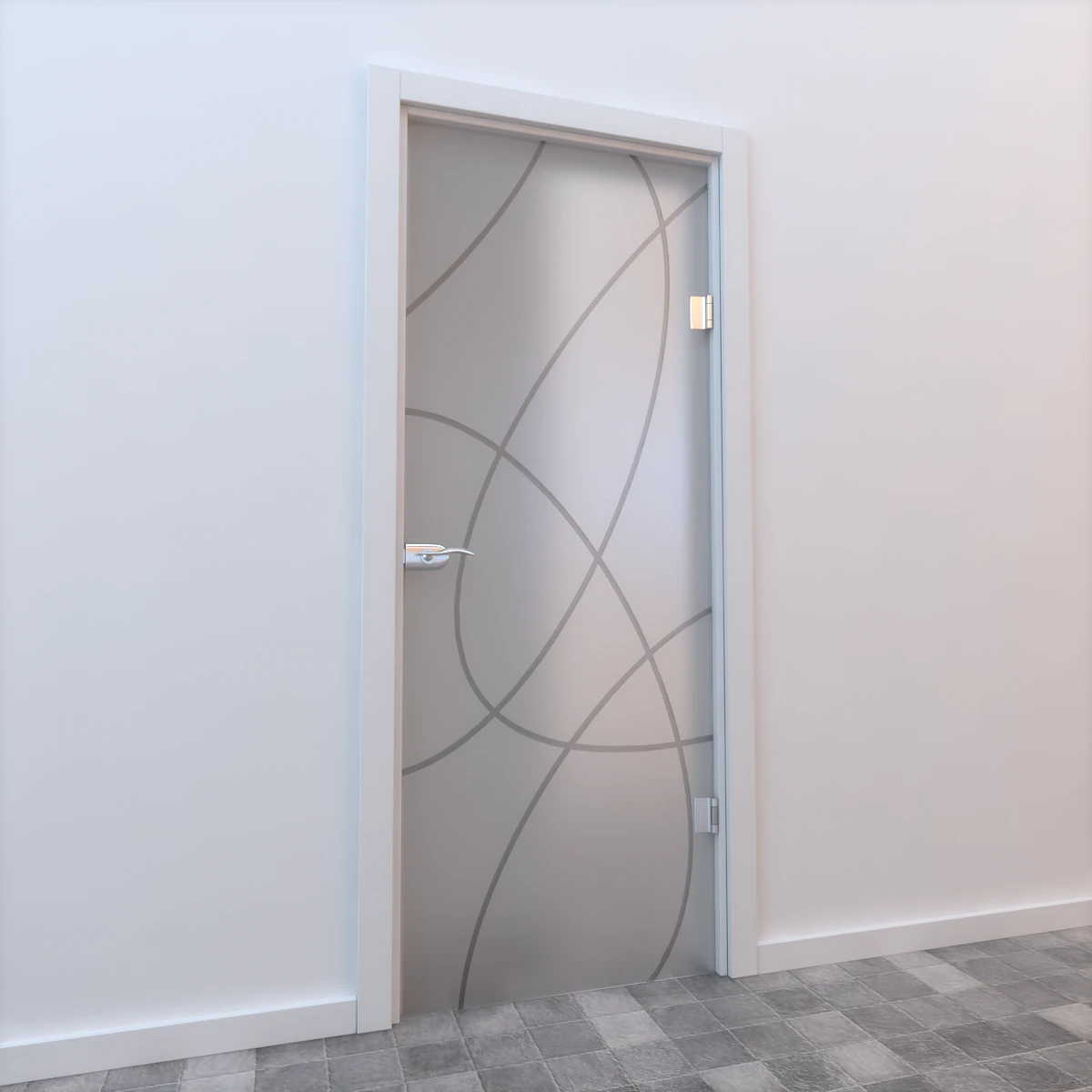 glass door standart 002 3D Model .c4d .max .obj .3ds .fbx .stl .blend