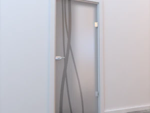 padr&atilde;o de porta de vidro 003 Modelo 3D