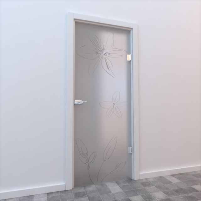 glass door standart 005 3D Model .c4d .max .obj .3ds .fbx .stl .blend 