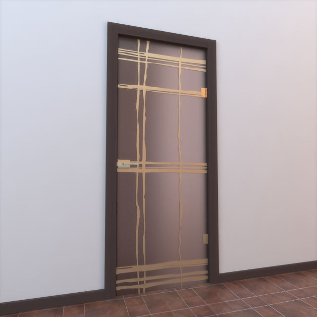 glass door monoblock 001 3D 模型 .c4d .max .obj .3ds .fbx .stl .blend 