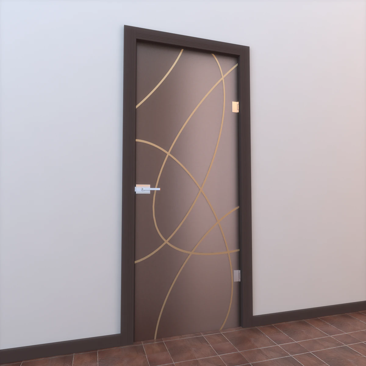 glass door monoblock 002 3D Model .c4d .max .obj .3ds .fbx .stl .blend 