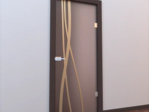 porta de vidro monobloco 003 Modelo 3D