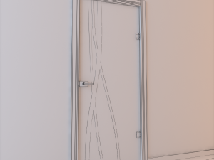 glass door monoblock 003 Modèle 3D