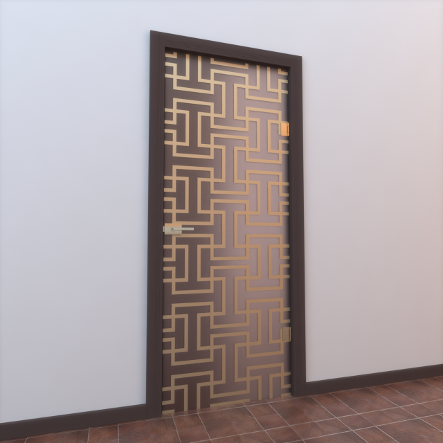 glass door monoblock 004 3D Model .c4d .max .obj .3ds .fbx .stl .blend 