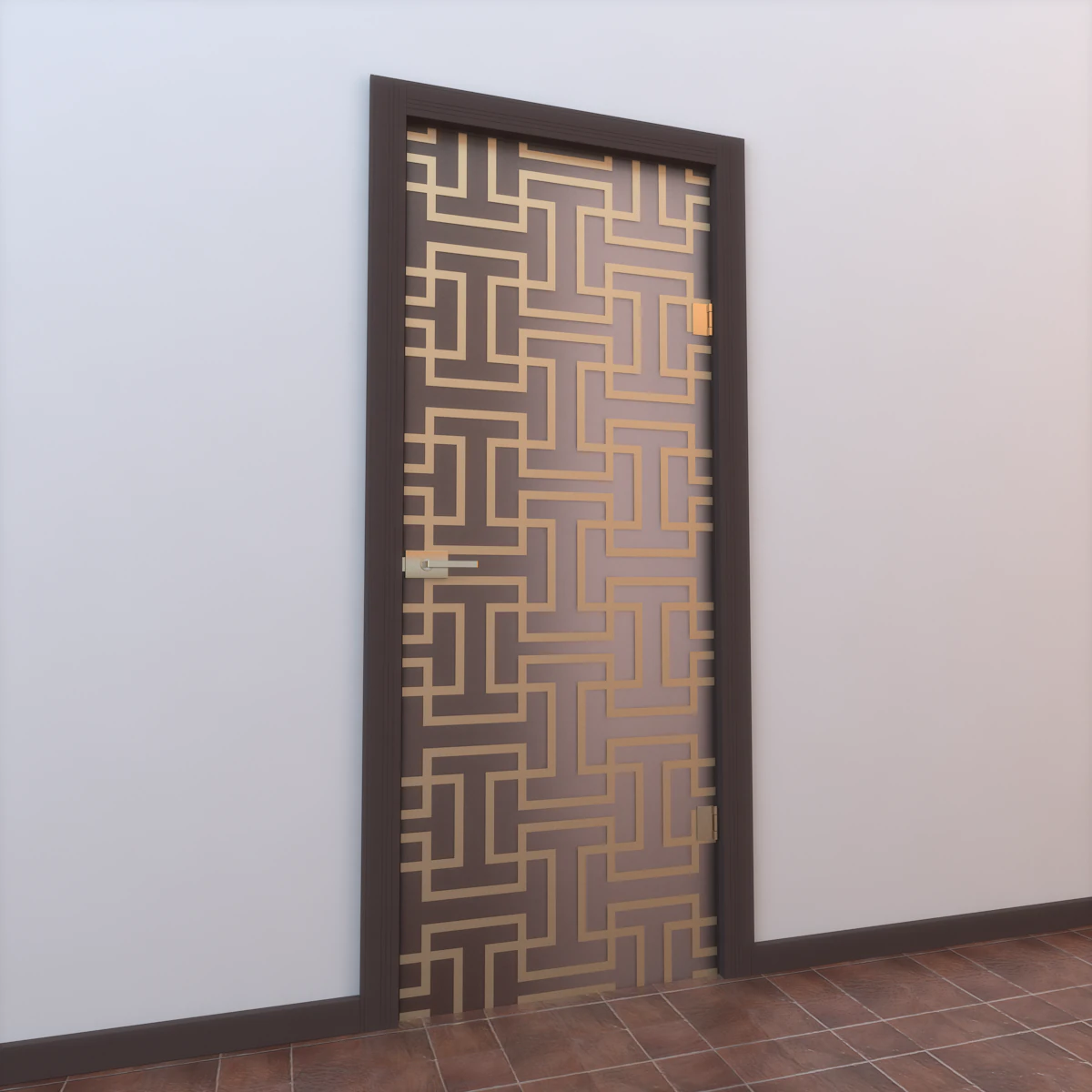 glass door monoblock 004 3D Model .c4d .max .obj .3ds .fbx .stl .blend