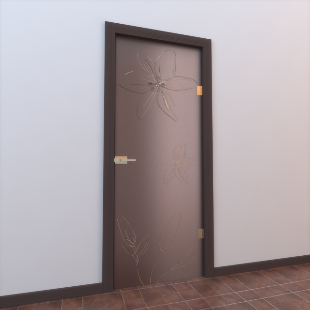 glass door monoblock 005 3D Модель .c4d .max .obj .3ds .fbx .stl .blend 