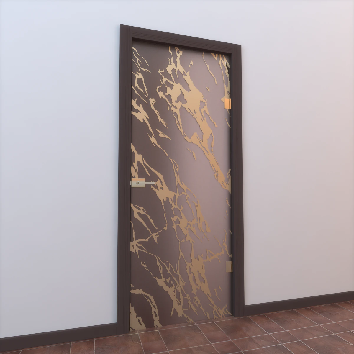 glass door monoblock 007 3D Model .c4d .max .obj .3ds .fbx .stl .blend