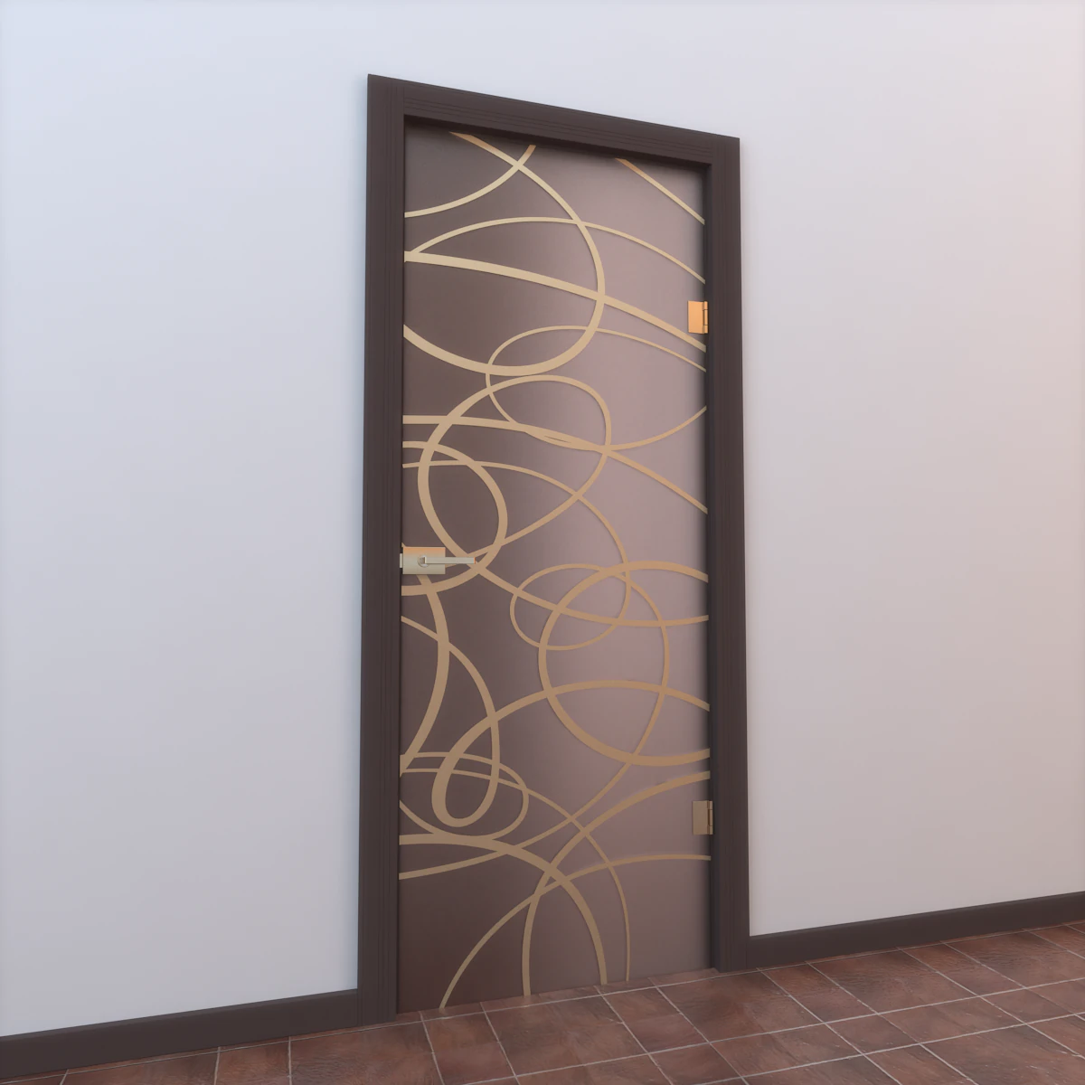 glass door monoblock 008 3D Model .c4d .max .obj .3ds .fbx .stl .blend 