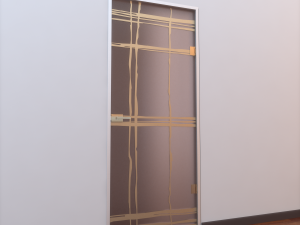 glass door z 001 3D 模型