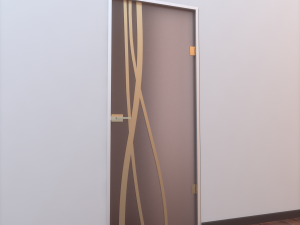 glass door z 003 Modello 3D