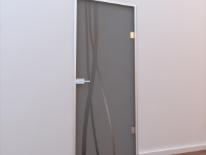 glass door z 003 Modello 3D
