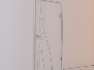 glass door z 003 Modello 3D