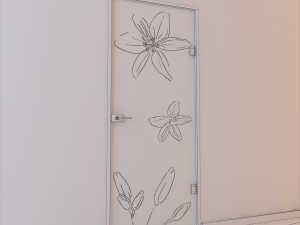glass door z 005 Modelo 3D