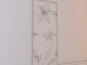 glass door z 005 3D Model