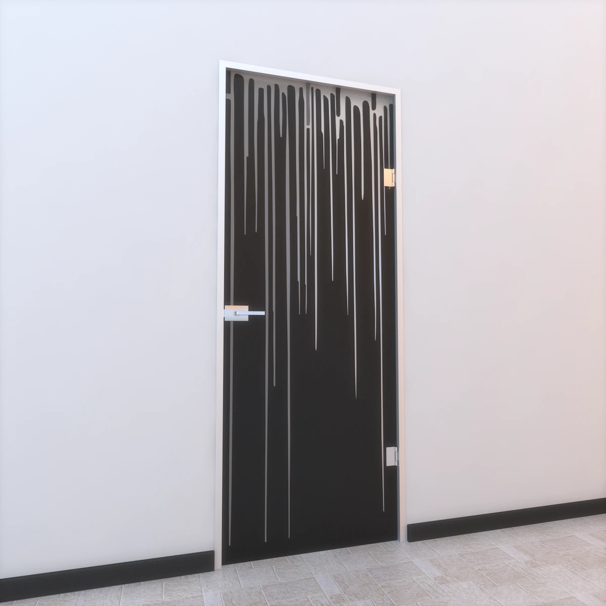 glass door l 006 3D Model .c4d .max .obj .3ds .fbx .stl .blend