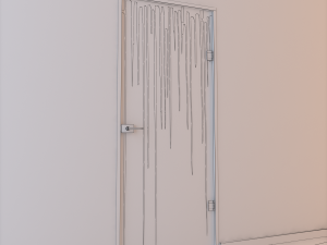glass door l 006 3D 모델