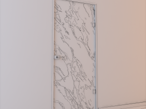 glass door z 007 3D 模型