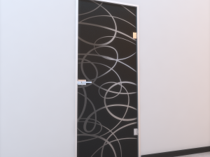 glass door z 008 3D Model