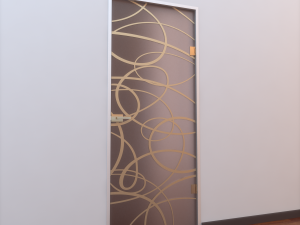glass door z 008 3D मॉडल