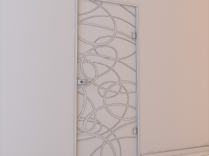 glass door z 008 3D मॉडल
