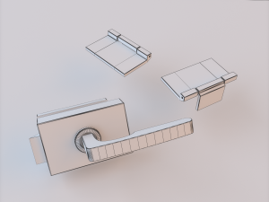 glass door l 001 Modello 3D