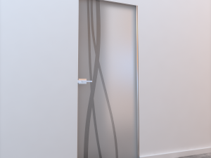 glass door l 003 3D 模型