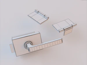 glass door l 004 3D Model