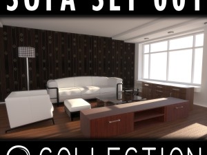 sofa set 001 Modelo 3D
